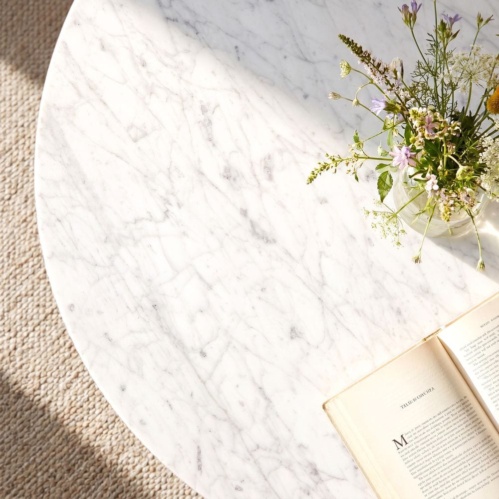 Luna Marble Top Round Coffee Table