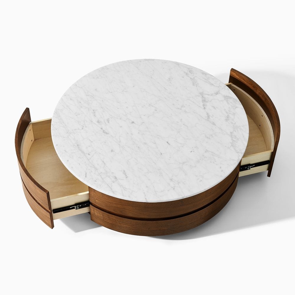 Luna Marble Top Round Coffee Table