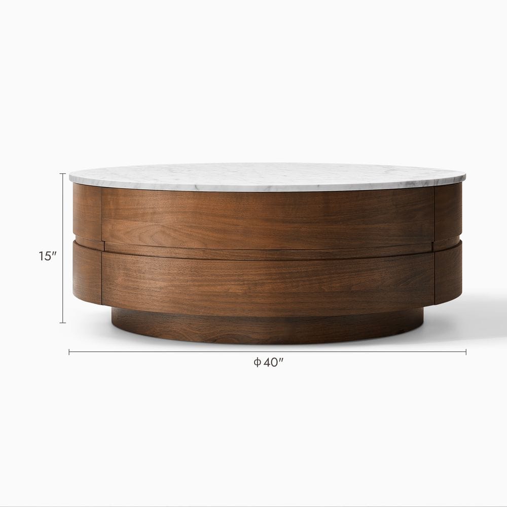 Luna Marble Top Round Coffee Table