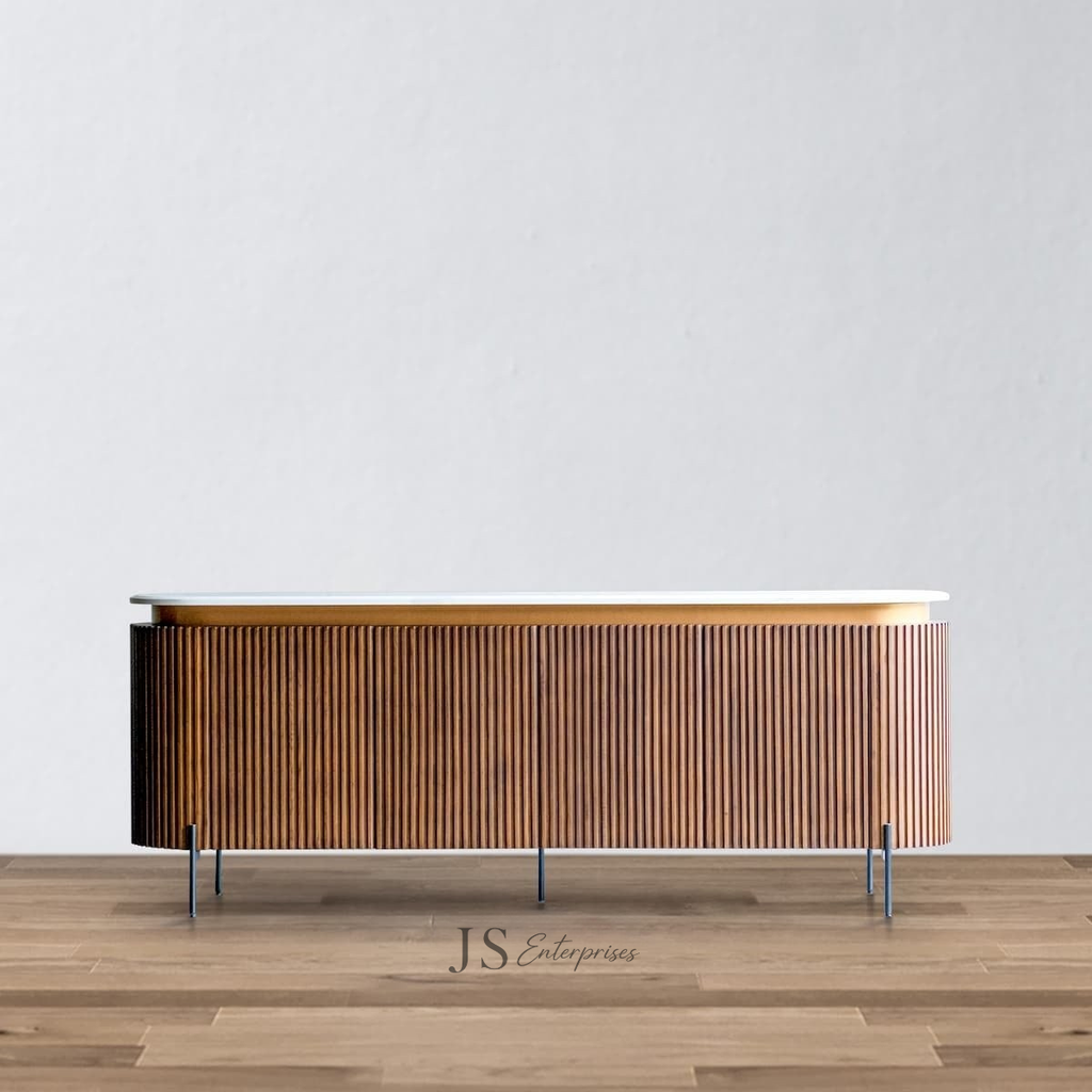 Noir Fluted Sideboard Cabinet