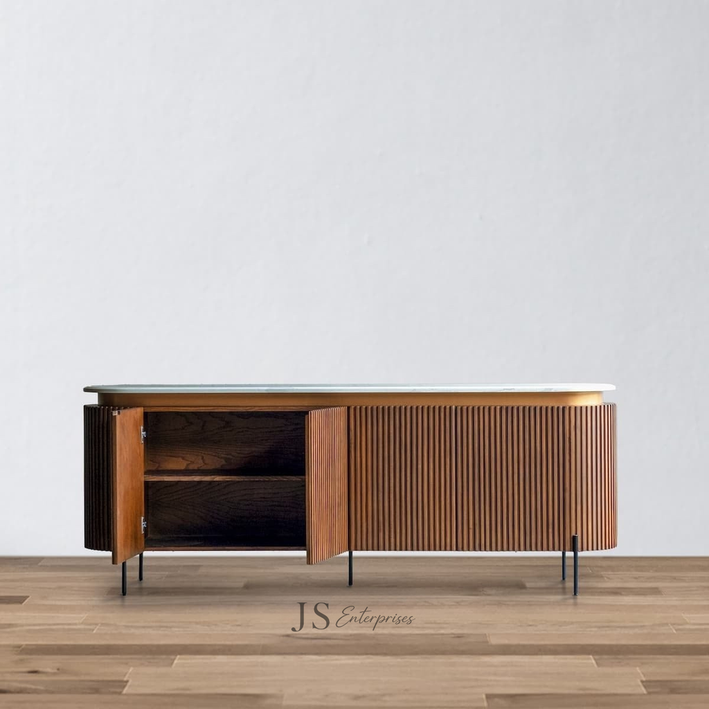 Noir Fluted Sideboard Cabinet
