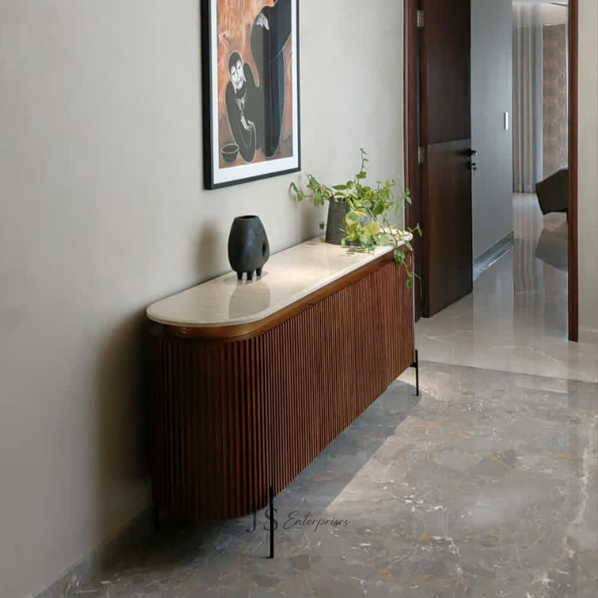 Noir Fluted Sideboard Cabinet