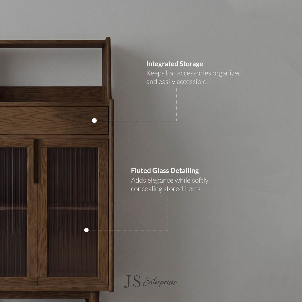 Aurora Luxe Display & Bar Cabinet