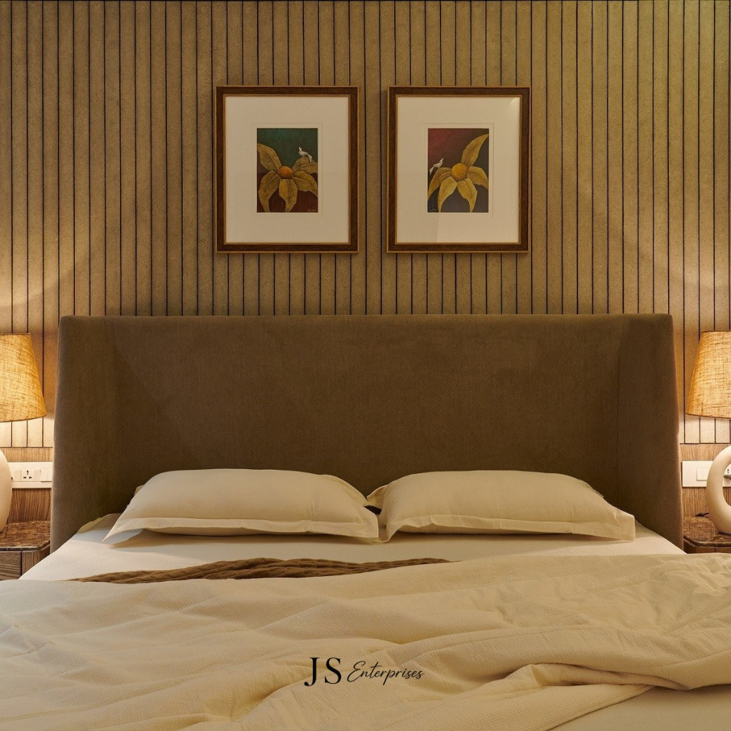Modern Upholstered Wooden Bed – Premium Comfort