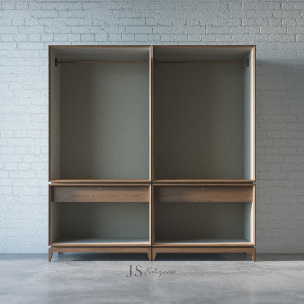 Elvora Sienna Rattan Wardrobe
