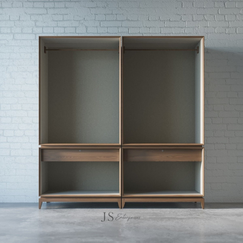 Elvora Sienna Rattan Wardrobe