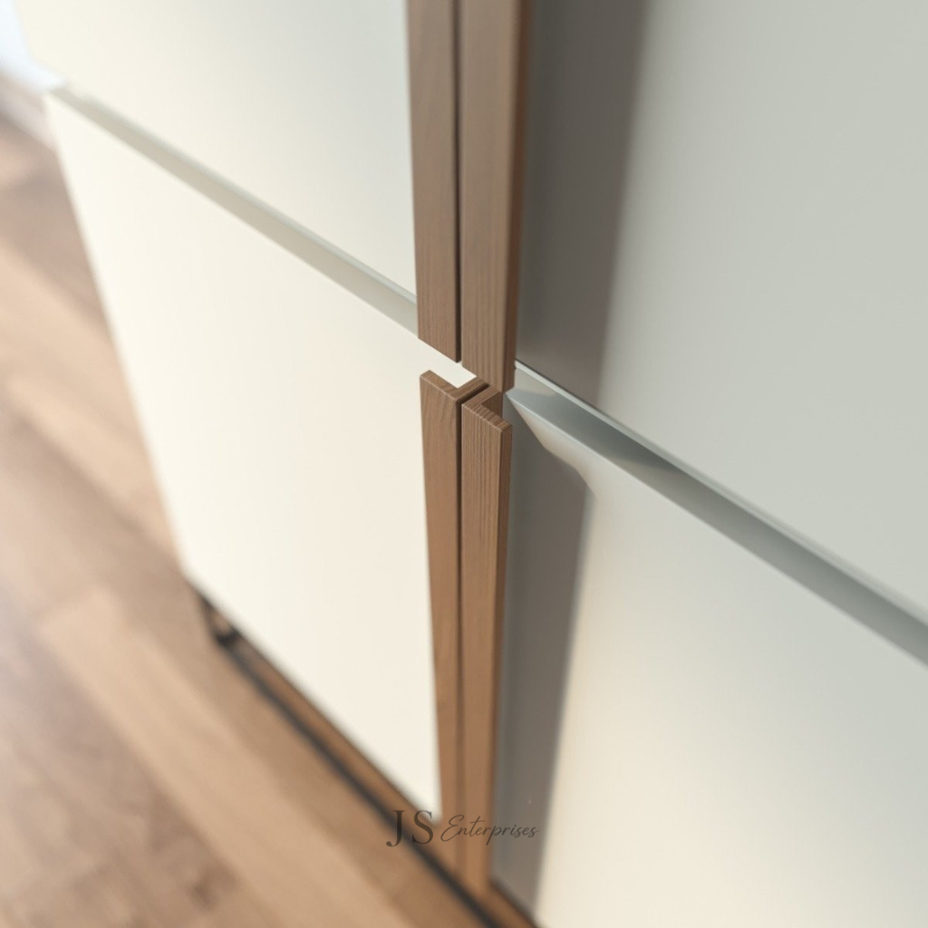 Minimalist White & Wood Designer Wardrobe