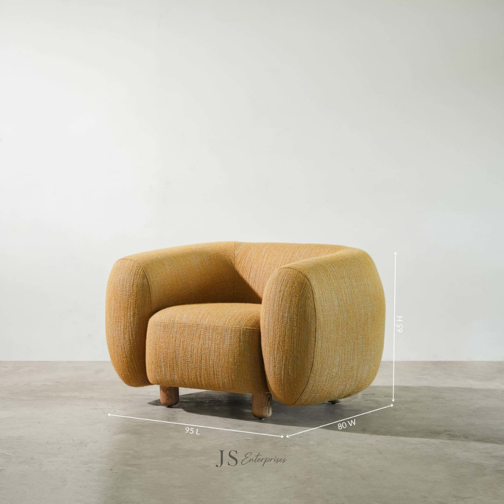 Amber Curved Accent Chair