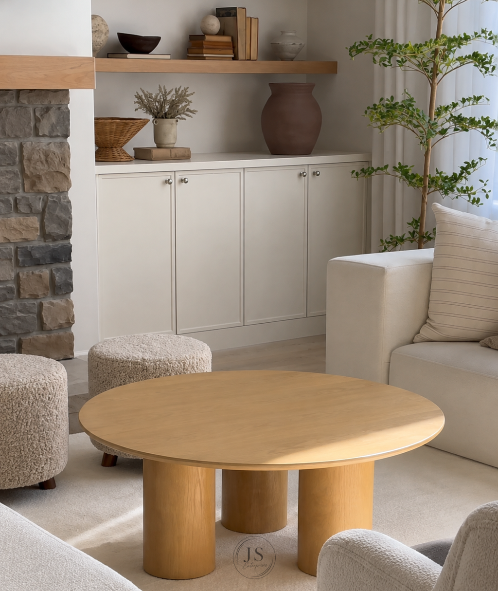 Modern Oval Wooden Coffee Table