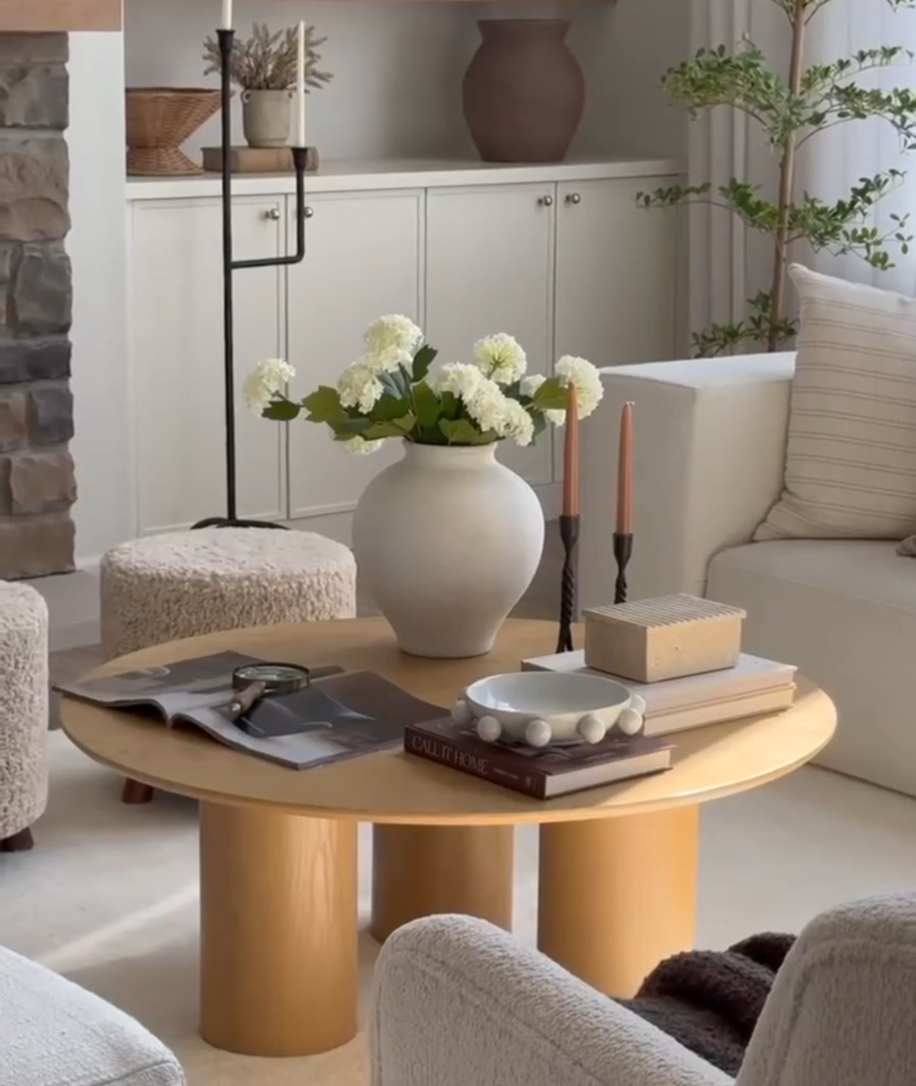 Modern Oval Wooden Coffee Table