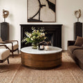 Luna Marble Top Round Coffee Table